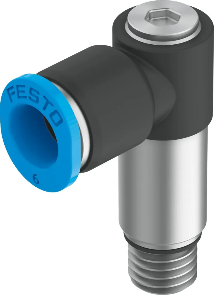 Угловой фитинг с цанговым зажимом, удлиненный Festo QSMLLV-M7-6-I