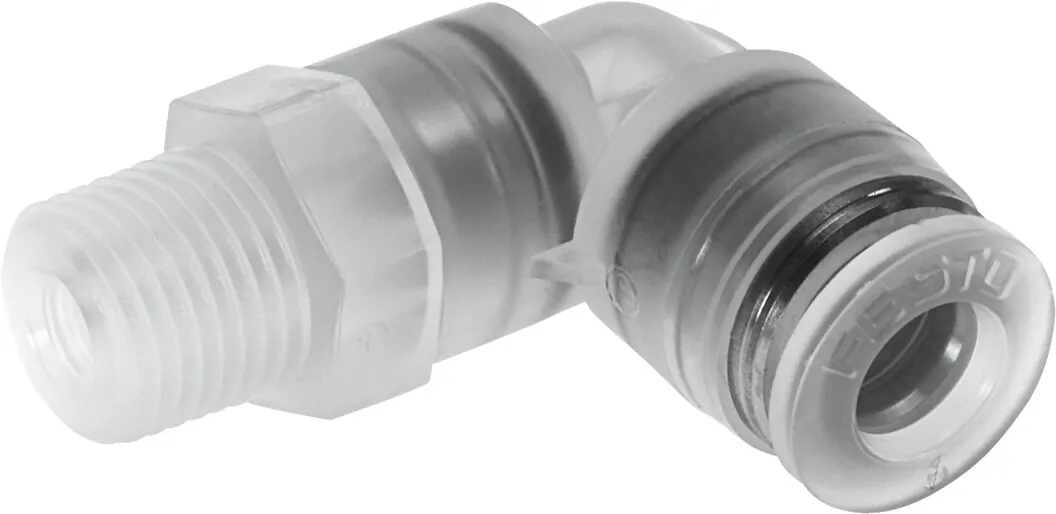Угловой штуцер с цанговым зажимом и резьбой Festo NPQP-L-R18-Q6-FD-P10