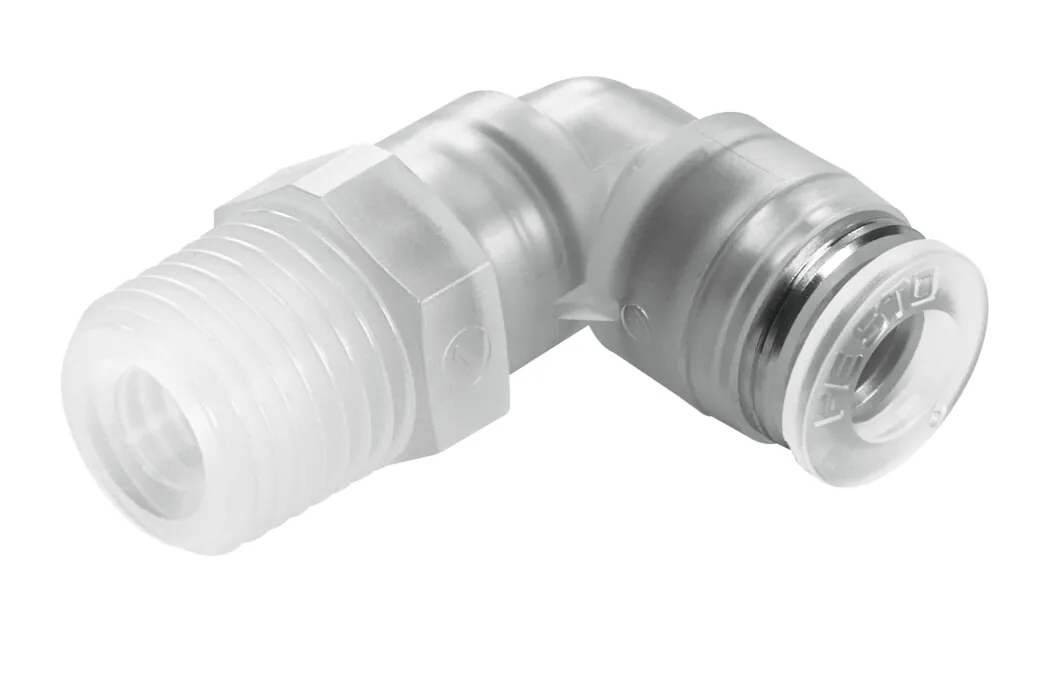 Угловой штуцер с цанговым зажимом и резьбой Festo NPQP-L-R12-Q12-FD