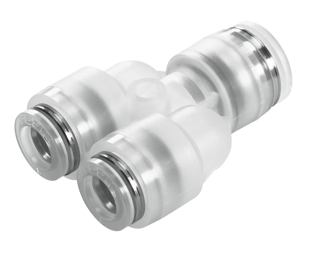 Y-образное соединение с цанговым зажимом Festo NPQP-Y-Q10-Q8-FD-P10