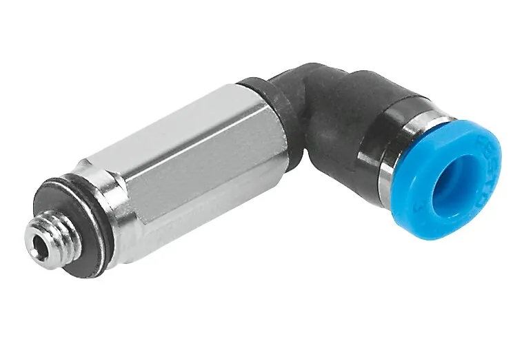Угловой фитинг с цанговым зажимом, удлиненный Festo QSMLL-M5-4