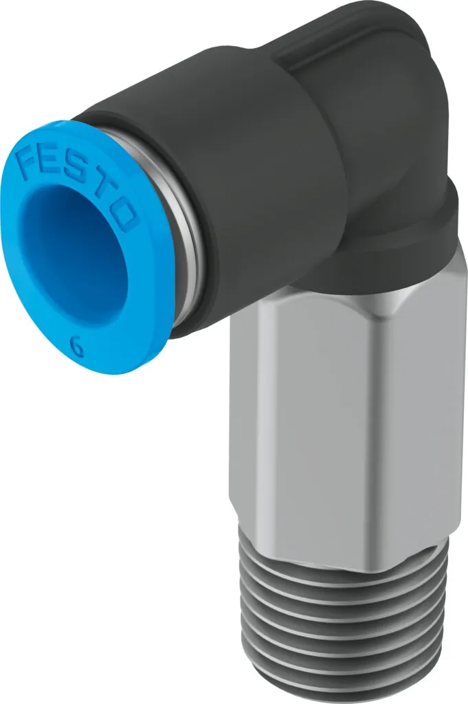 Угловой фитинг с цанговым зажимом, удлиненный Festo QSMLL-1/8-6