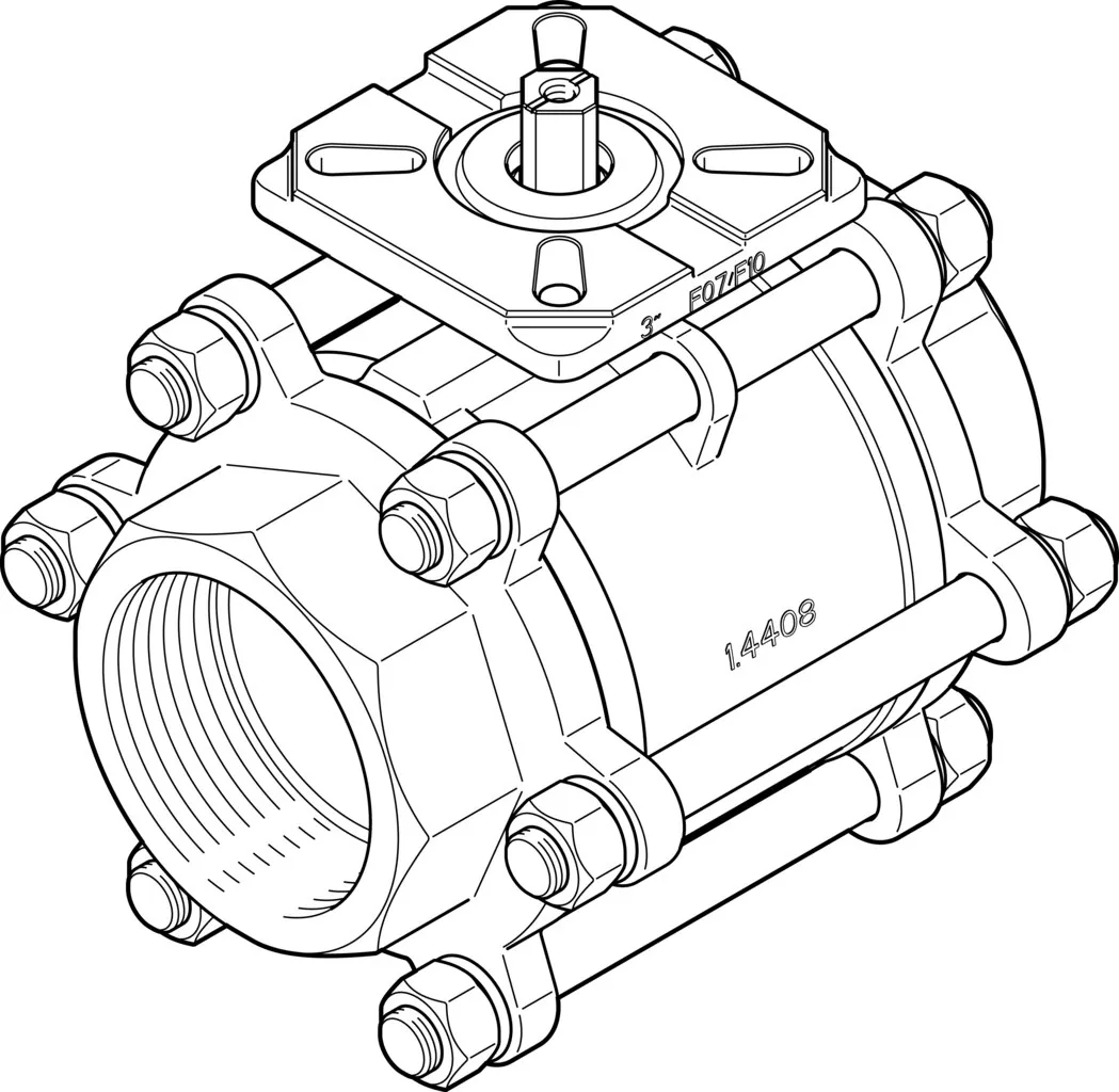 Шаровой кран Festo VZBA-3"-GG-63-T-22-F0710-V4V4T