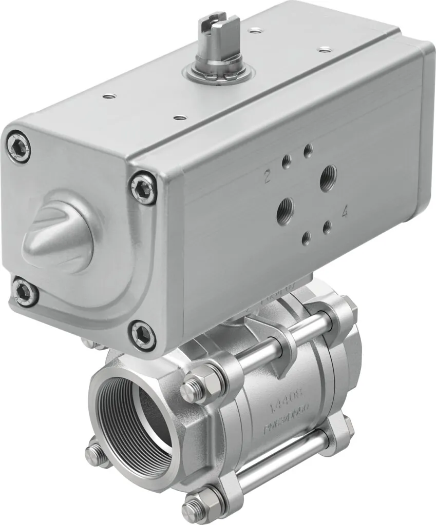 Шаровой кран с приводом Festo VZBA-3/8"-GG-63-T-22-F0304-V4V4T-PP15-R-