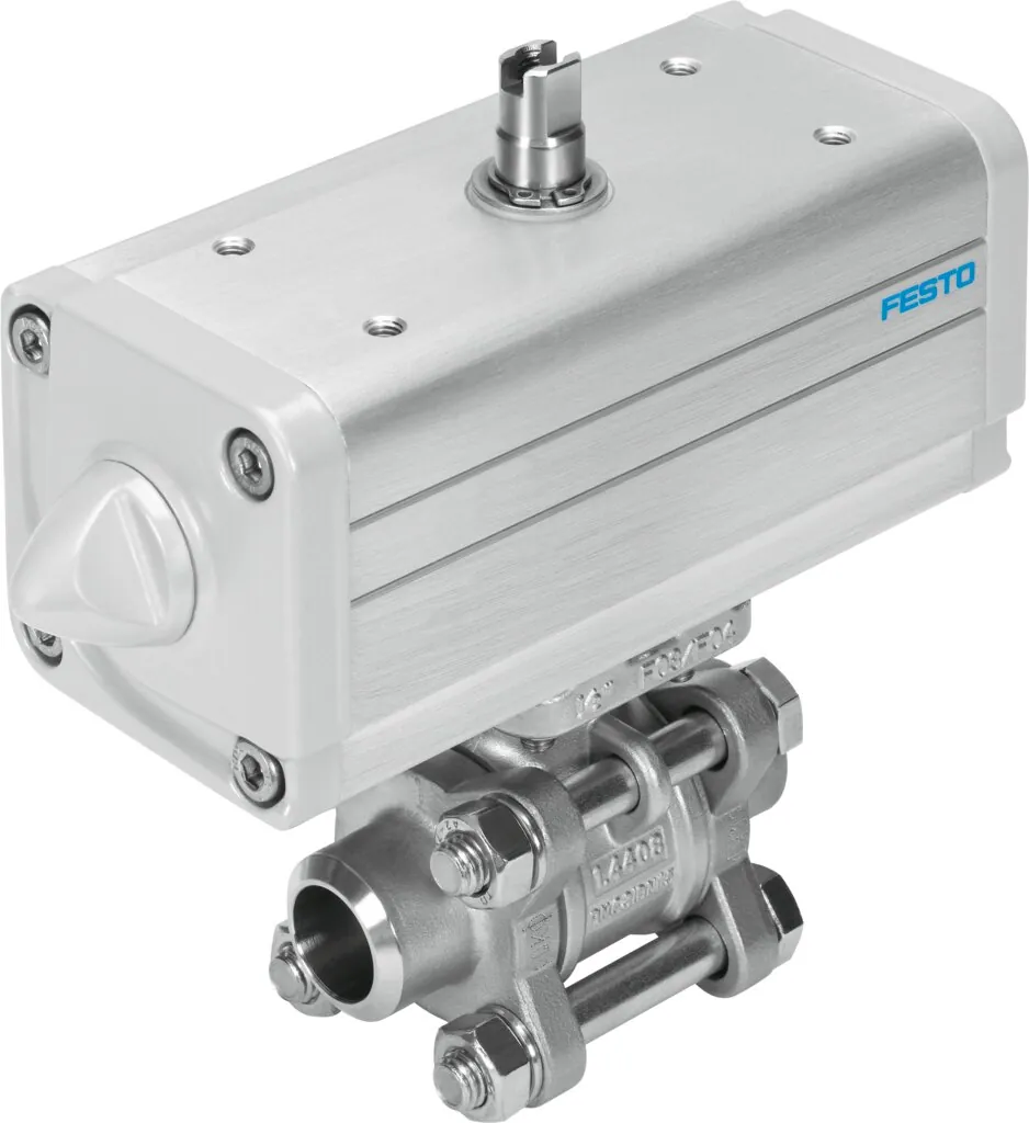 Шаровой кран с приводом Festo VZBA-1/2"-WW-63-T-22-F0304-V4V4T-PP15-R-