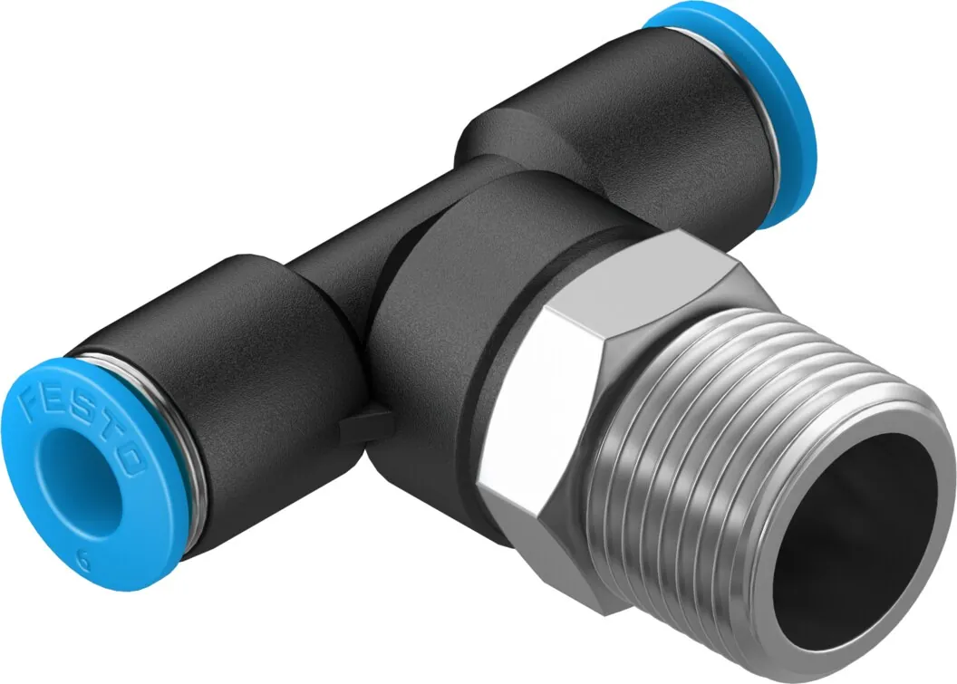 Тройник с цанговым зажимом и резьбой Festo QST-3/8-6