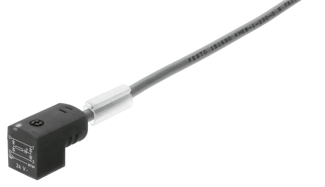 Штекерная розетка с кабелем Festo KME-1-24-10-LED