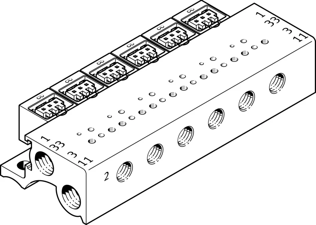 Плита для блочного монтажа Festo MHA1-PR6-3-M3-PI