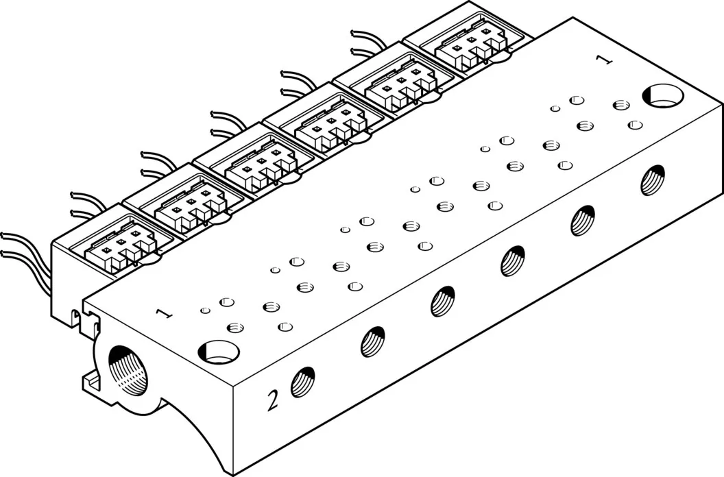 Плита для блочного монтажа Festo MHA1-P6-2-M3-PI