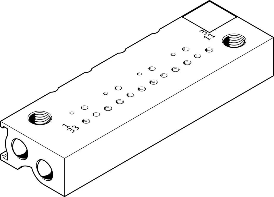 Плита для блочного монтажа Festo MHP1-PR8-3-PI-PCB
