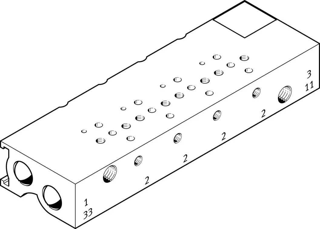 Плита для блочного монтажа Festo MHA1-PR4-3-M3-PI-PCB