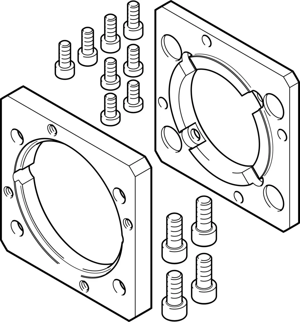 Фланец электродвигателя Festo EAMF-A-80A-80G