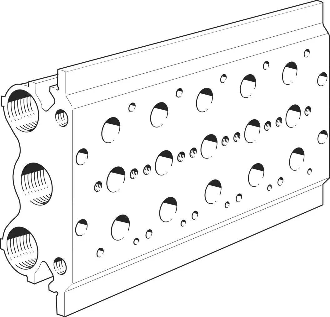 Плита для блочного монтажа Festo PRS-1/8-5-BB