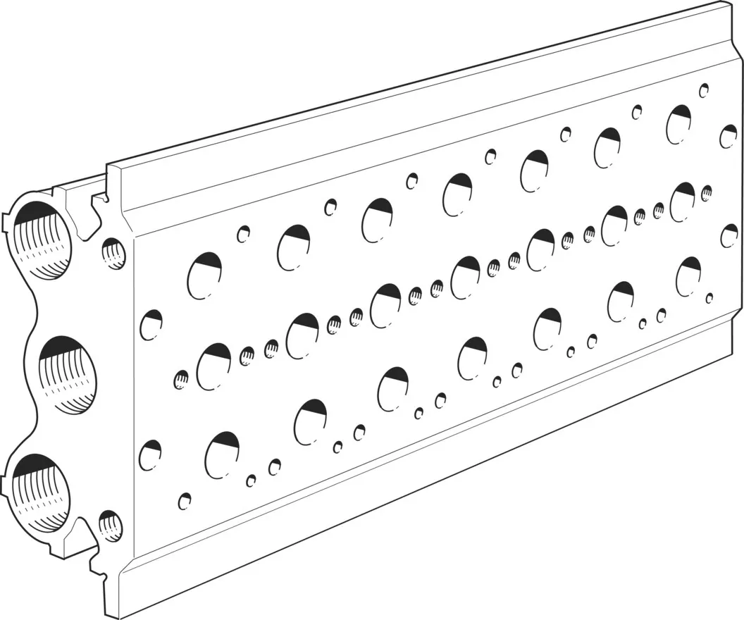 Плита для блочного монтажа Festo PRS-1/8-7-BB