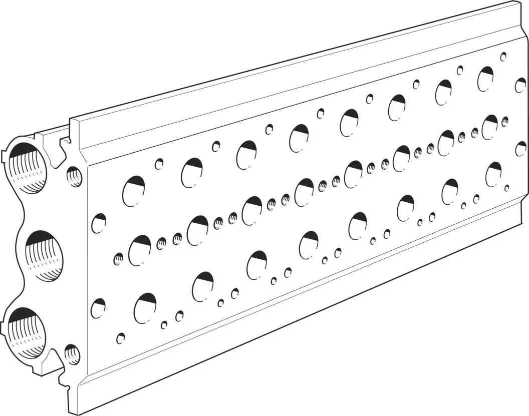 Плита для блочного монтажа Festo PRS-1/8-8-BB