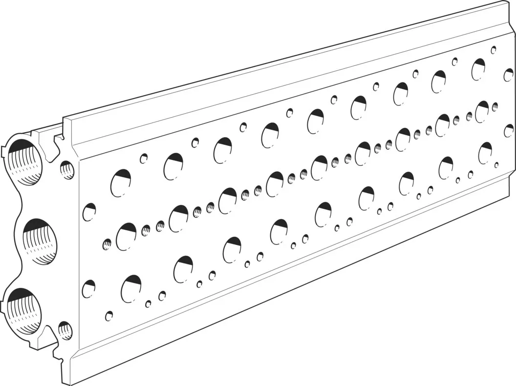 Плита для блочного монтажа Festo PRS-1/8-9-BB