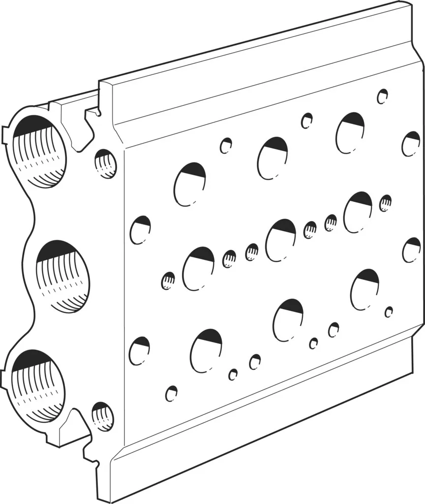 Плита для блочного монтажа Festo PRS-3/8-3-B