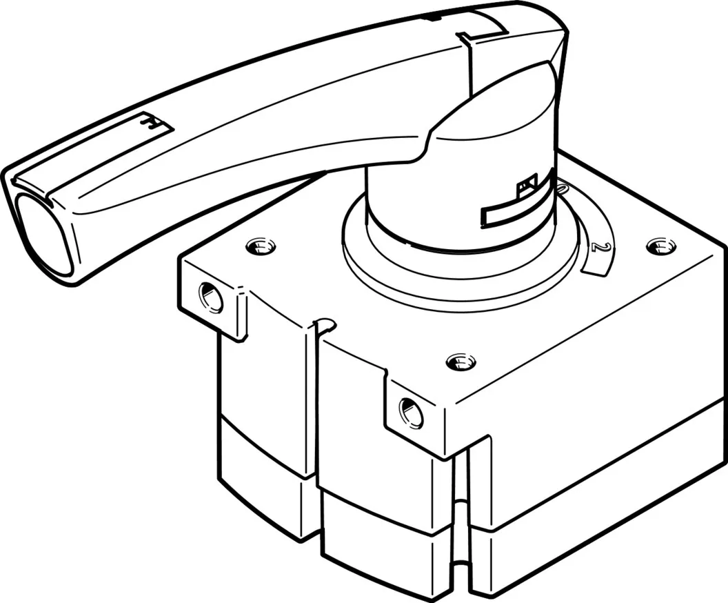 Распределитель с ручным управлением Festo VHER-P-H-B43U-B-G12