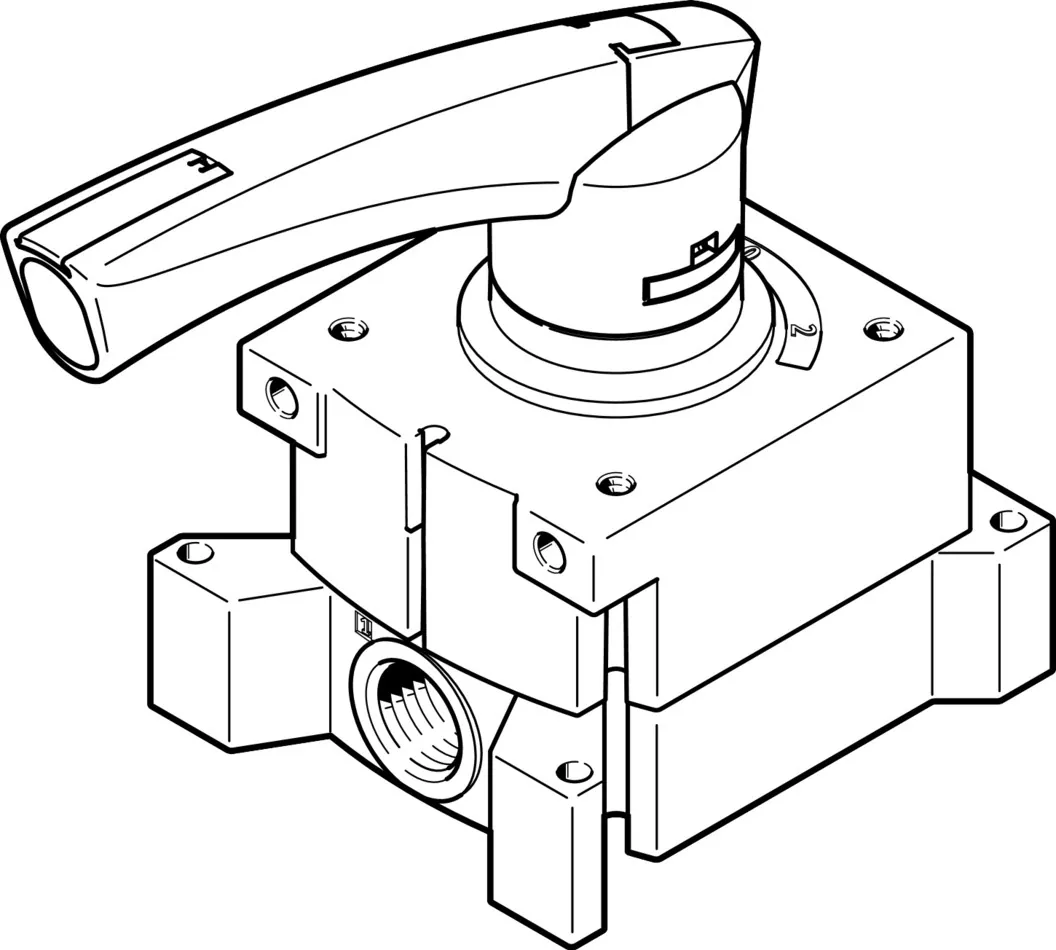 Распределитель с ручным управлением Festo VHER-P-H-B43C-M5