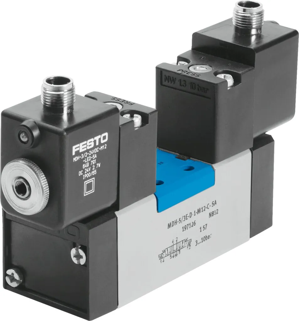 Распределитель с электроуправлением Festo MDH-5/3E-D-2-M12-C