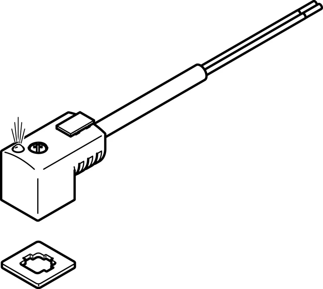 Штекерная розетка с кабелем Festo KMEB-3-24-2.5-LED