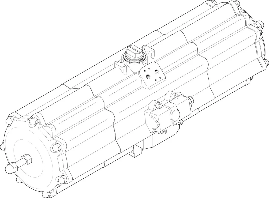 Неполноповоротный привод Festo DAPS-2880-090-RS3-F16-T6