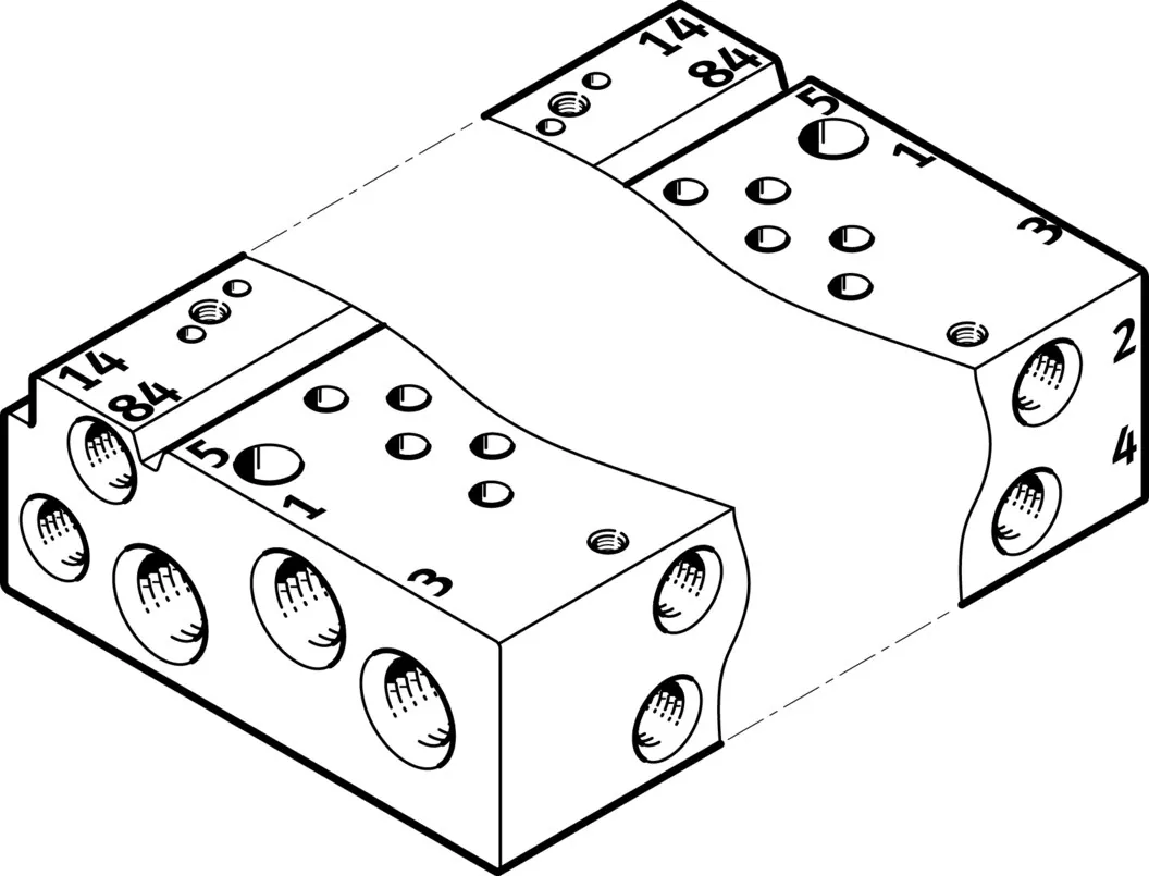Коллектор Festo VABM-L1-10AW-M7-7