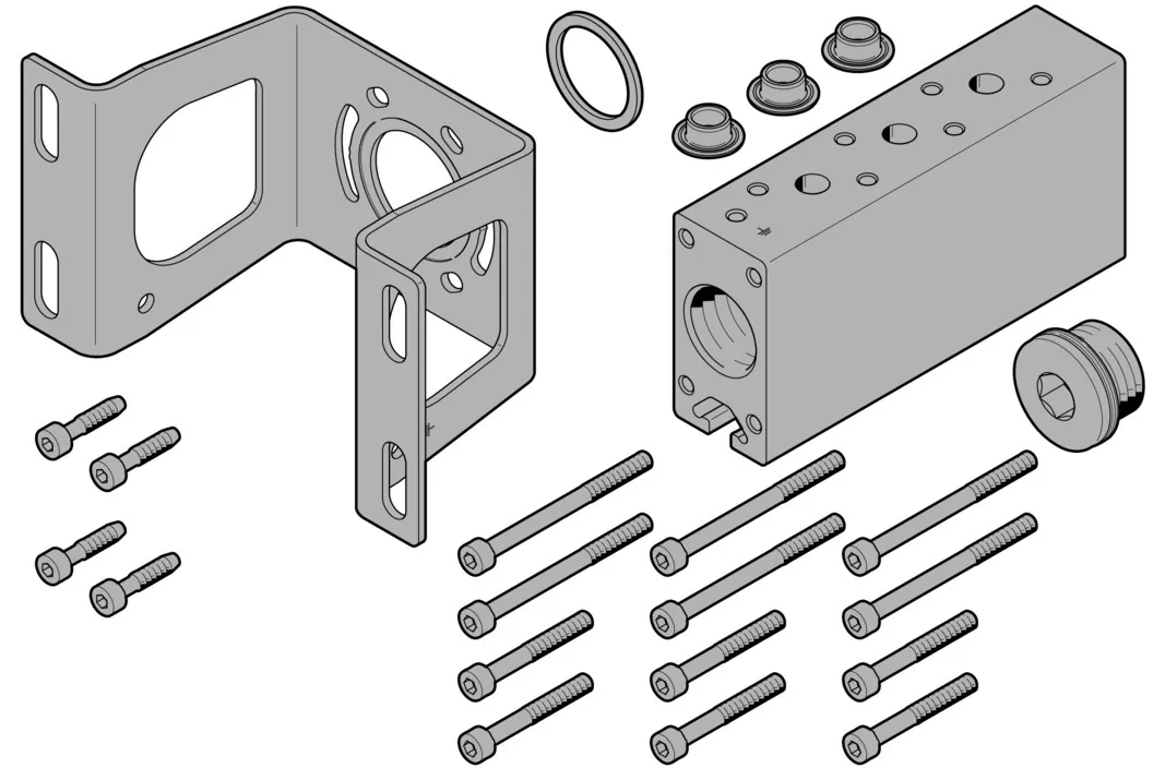 Р-планка для блочного монтажа Festo VABM-B10-30-G34-3-P53-E