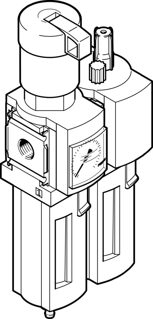 Блок подготовки воздуха, комбинация Festo MSB6-1/2-FRC13:J120M1