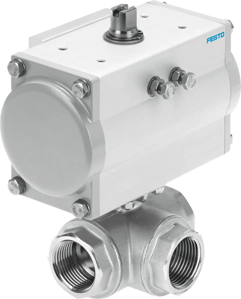 Шаровой кран с приводом Festo VZBM-A-11/4"-RP-25-F-3L-B2-PA40