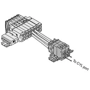 25A-VVQ2000-FPG, Блок обратных клапанов, плита (монтаж на DIN-рейку)