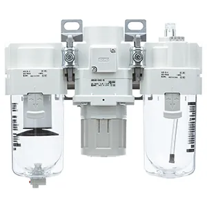 ACG20~40-B (FRL), Воздушный фильтр, регулятор со встроенным манометром, маслораспылитель