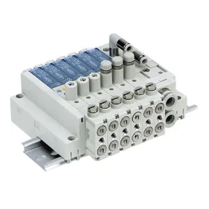 SS3J3-V60S, Блок SJ3A6 для вакуумных модулей с пневмодросселем, электроразъемы на стыковочных поверхностях, последовательная передача данных