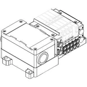 SS5Y3-10T, плита серии 3000, терминальная коробка (IP67), отвод воздуха сбоку