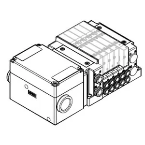 SS5Y5-10TC, 5000 Series Manifold, Terminal Block Box (IP67) Spring Type, Side Ported