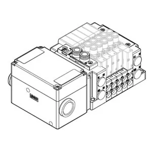 SS5Y5-12TC, 5000 Series Manifold, Terminal Block Box (IP67) Spring Type, Top Ported