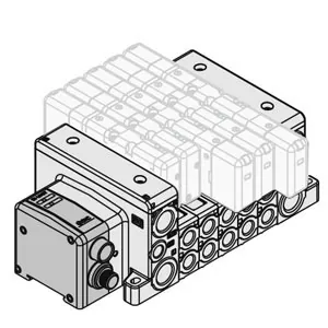 VV80*-SDA2, Плита, по ISO 15407-2, комплект последовательной передачи, EX500
